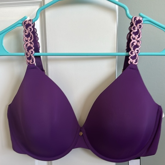 NWT Natori Women's Pure Luxe Custom Coverage Contour underwire, plum - Picture 4 of 6